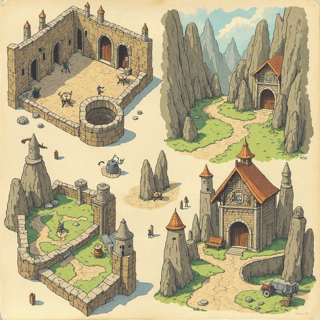 Original concept art from early Canadian adventure game